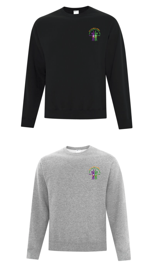 ÉCOLE ÉLÉMENTAIRE CATHOLIQUE ATC COTTON CREWNECK SWEATSHIRT WITH EMBROIDERED LEFT CHEST LOGO