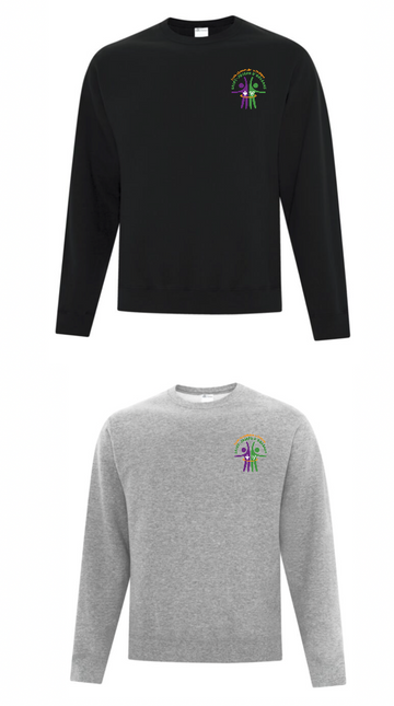 ÉCOLE ÉLÉMENTAIRE CATHOLIQUE SAINT JOSEPH ATC COTTON CREWNECK SWEATSHIRT WITH HEAT PRESSED LEFT CHEST LOGO