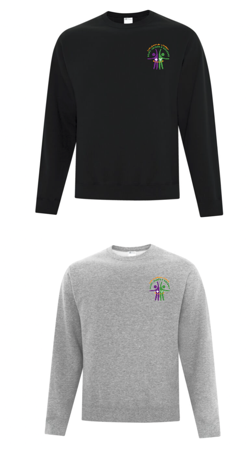 ÉCOLE ÉLÉMENTAIRE CATHOLIQUE SAINT JOSEPH ATC COTTON CREWNECK SWEATSHIRT WITH HEAT PRESSED LEFT CHEST LOGO