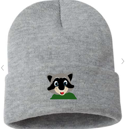 NOTRE PLACE POLAR TOQUE WITH EMBROIDERED RACOON LOGO
