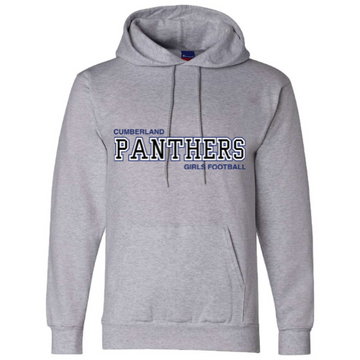 CUMBERLAND PANTHERS GIRLS FOOTBALL CHAMPION COTTON HOODIE - GREY