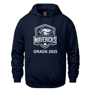 MAPLE RIDGE ELEMENTARY SCHOOL COTTON HOODIE WITH FULL FRONT EMBROIDERED LOGO WITH GRADS 2025