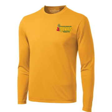 GCRA DEVILS DRYFIT LONG SLEEVE TEE WITH HEAT PRESS LOGO