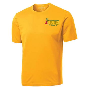 GCRA DEVILS DRYFIT SHORT SLEEVE TEE WITH HEAT PRESS LOGO GOLD