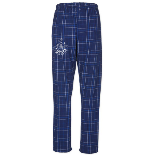 LISGAR COLLEGIATE INSTITUTE NAVY/COLUMBIA FLANNEL PYJAMA PANTS WITH HEAT PRESS LOGO ON LEG
