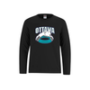 CORA SHORE DRYFIT LONG SLEEVE TSHIRT WITH HEAT PRESSED FULL FRONT BEAR LOGO