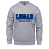 LISGAR COLLEGIATE INSTITUTE CREW NECK SWEATSHIRT WITH FULL FRONT APPLIQUÉ (GRADS 2026)