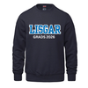 LISGAR COLLEGIATE INSTITUTE CREW NECK SWEATSHIRT WITH FULL FRONT APPLIQUÉ (GRADS 2026)