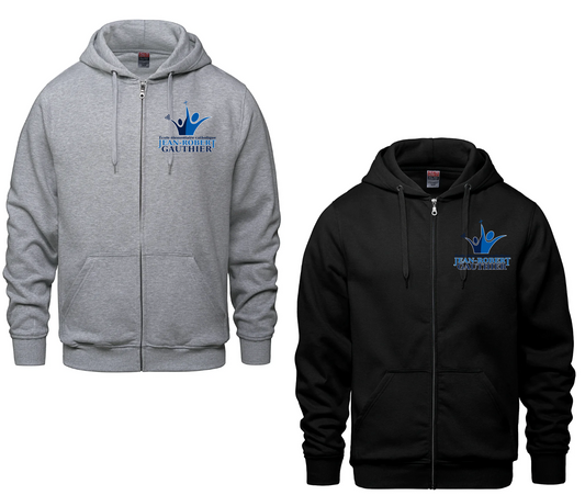 JEAN-ROBERT GAUTHIER ATC COTTON FULL ZIP HOODIE ADULT OR YOUTH WITH EMBROIDERED LOGO