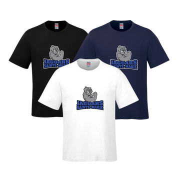 École Élémentaire Catholique Sainte-Marie Cotton T-Shirt | CX2 Parkour - Jaguar Full Front Heat Press