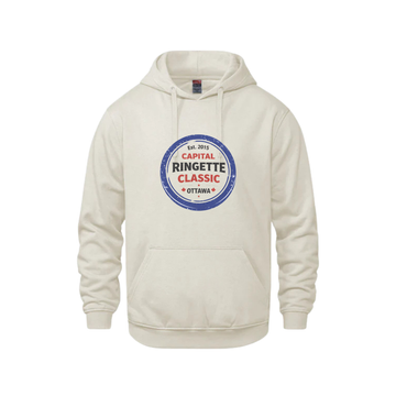 Capital Ringette Classic Hoodie | CX2 Vault - Full Front Heat Press Distressed Ring