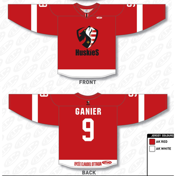 LYCÉE CLAUDEL JERSEY DE HOCKEY ROUGE
