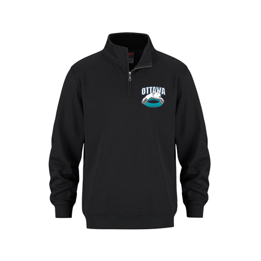 CORA Quarter Zip | CX2 Flux - Embroidered Left Chest Bear