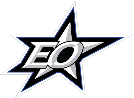 EO STARS HELMET STICKER CONTAINS 2 LOGOS AND 1 NUMBER