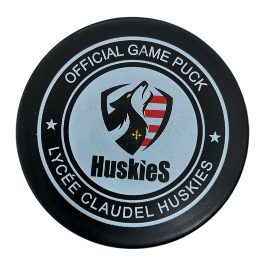 LYCÉE CLAUDEL RONDELLE DE HOCKEY HUSKIES DISPONIBLE À L'ACCEUIL DE L'ÉTABLISSEMENT