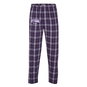 CORA BOXERCRAFT PYJAMA PANTS WITH "OTTAWA RINGETTE" LOGO (WHITE ON PURPLE)