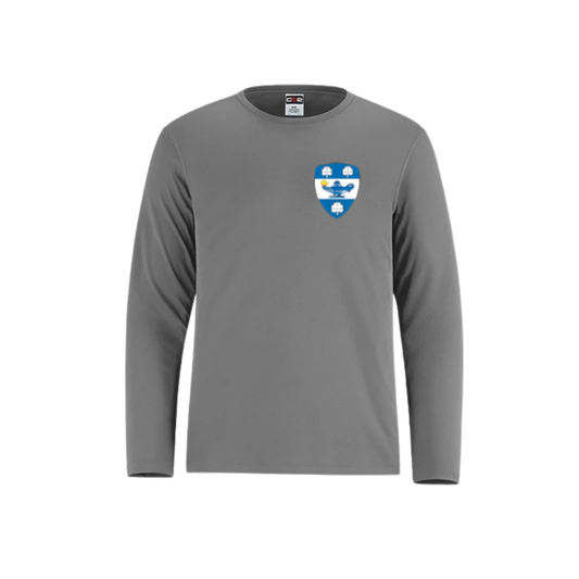 LISGAR LONG SLEEVE DRYFIT WITH LEFT CHEST HEAT PRESS LOGO SHORE