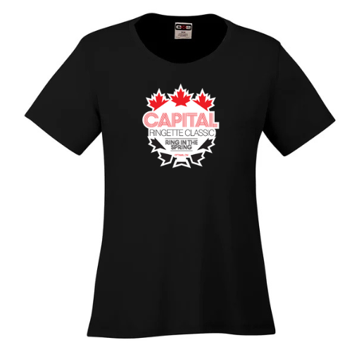 CAPITAL RINGETTE CLASSIC COAST DRYFIT TSHIRT SHORT SLEEVE WITH LARGE CRC FULL FRONT LOGO