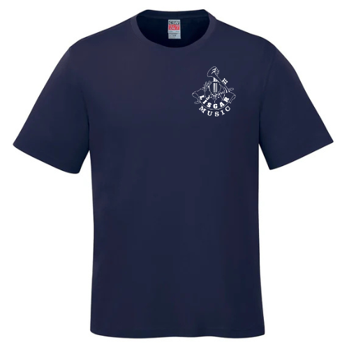 LISGAR COLLEGIATE INSTITUTE PARKOUR SHORT SLEEVE TSHIRT WITH HEAT PRESSED LEFT CHEST MUSIC LOGO