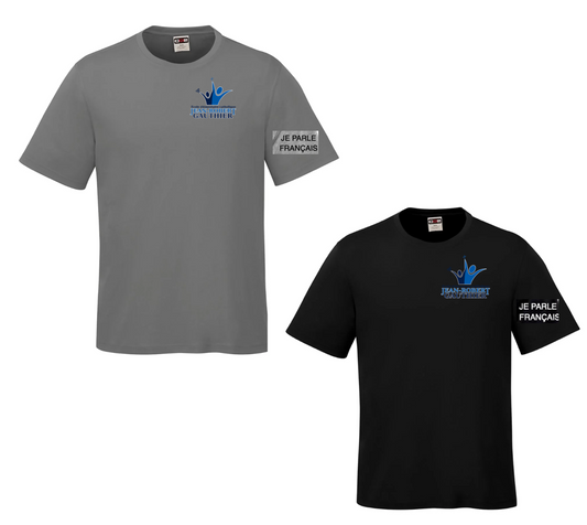 JEAN-ROBERT GAUTHIER DRYFIT SHORT SLEEVE ADULT OR YOUTH WITH LEFT CHEST HEAT PRESS