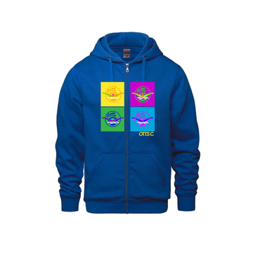 Ottawa Swim Club Full Zip Up | CX2 Surfer - Heat Press Square Logo