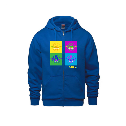 Ottawa Swim Club Full Zip Up | CX2 Surfer - Heat Press Square Logo