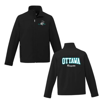 CORA CX2 LIGHTWEIGHT SOFTSHELL JACKET YOUTH AND MENS WITH BACK APPLIQUÉ