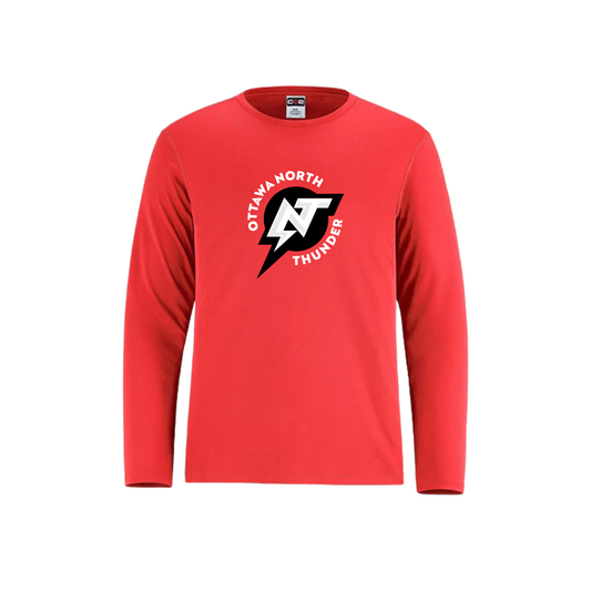 OTTAWA NORTH SHORE DRYFIT LONG SLEEVE WITH FULL FRONT HEAT PRESS LOGO