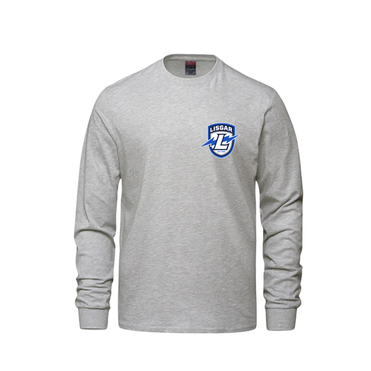LISGAR COTTON LONG SLEEVE WITH LEFT CHEST HEAT PRESS LIGHTNING LOGO BREEZE