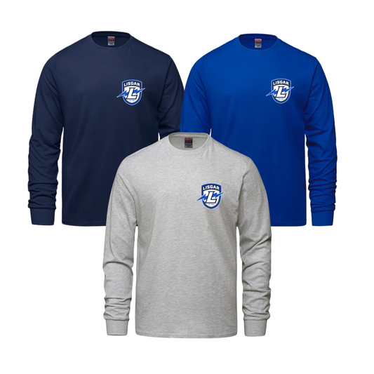 LISGAR COTTON LONG SLEEVE WITH LEFT CHEST HEAT PRESS LIGHTNING LOGO BREEZE
