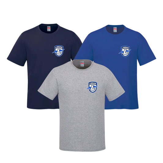 LISGAR COTTON TSHIRT WITH HEAT PRESS LEFT CHEST LIGHTNING LOGO PARKOUR