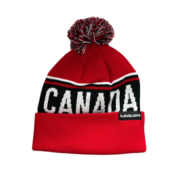 Hockey Canada Toque | Bauer — Pompom Canada Red