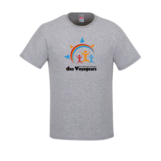 DES VOYAGEURS PARKOUR TSHIRT COTON MANCHE COURT AVEC LOGO IMPRIMÉ DEVANT