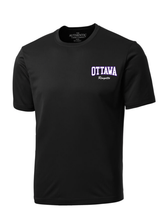 CORA PARKOUR COTTON SHORT SLEEVE TSHIRT WITH HEAT PRESSED LEFT CHEST OTTAWA LOGO