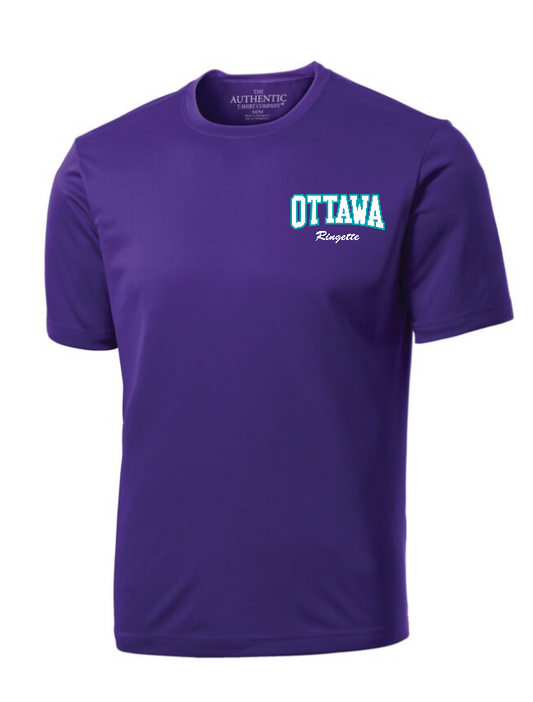 CORA PARKOUR COTTON SHORT SLEEVE TSHIRT WITH HEAT PRESSED LEFT CHEST OTTAWA LOGO