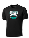 CORA PARKOUR COTTON SHORT SLEEVE SHIRT WITH HEAT PRESSED FULL FRONT BEAR LOGO