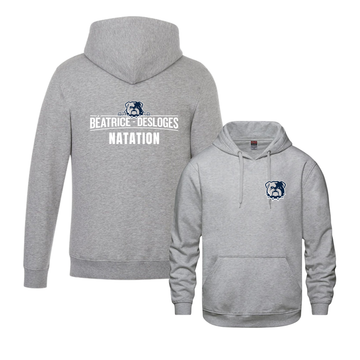 BEATRICE-DESLOGES HOODIE DE NATATION AVEC PETIT LOGO IMPRIMÉ AU DEVANT ET LARGE LOGO AU DOS
