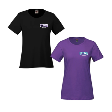 CORA Women's Short Sleeve Dryfit T-Shirt | CX2 Coast - Left Chest Heat Press Ottawa Logo