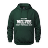 OTTAWA WOLVES RUGBY VAULT COTTON FLEECE HOODIE WITH EMBROIDERED FULL FRONT TWILL APPLIQUE