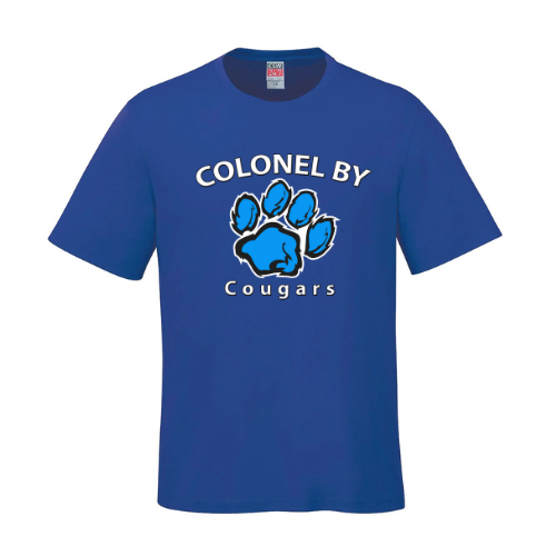 COLONEL BY DRYFIT TSHIRT SHORT SLEEVE WITH FULL FRONT HEAT PRESS LOGO
