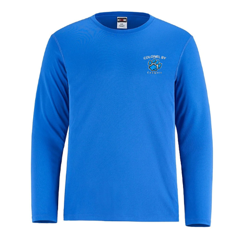 COLONEL BY COTTON LONG SLEEVE TSHIRT WITH LEFT CHEST HEAT PRESS PRINT