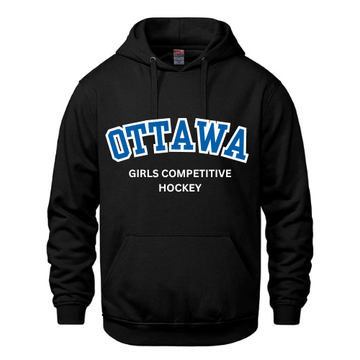 OTTAWA ICE VAULT COTTON HOODIE WITH FULL FRONT APPLIQUE