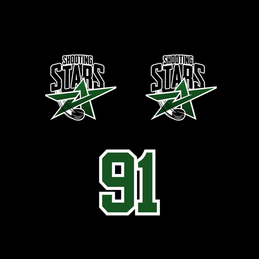 EO SHOOTING STARS HELMET STICKER INCLUDES 2 LOGOS AND 1 NUMBER