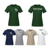Wolves Rugby Women's Cotton T-Shirt | CX2 Parkour - Left Chest Heat Press & Wolves Rugby on the Back