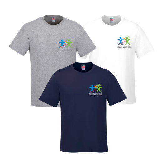 École élémentaire catholique George-Étienne-Cartier T-Shirt en Coton | CX2 Parkour - Petit Logo Imprimé