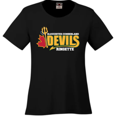 GCRA DEVILS COAST DRYFIT LADIES SHORT SLEEVE TEE BLACK