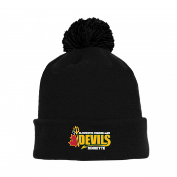 GCRA Devils Pompom Toque | AK — Full Black