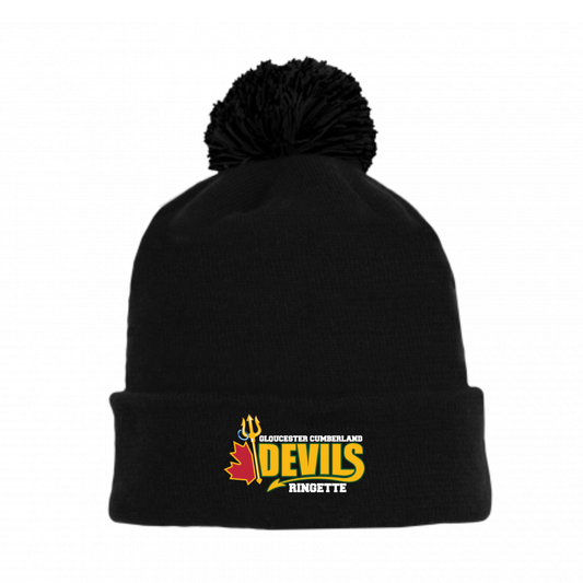 GCRA Devils Pompom Toque | AK — Full Black
