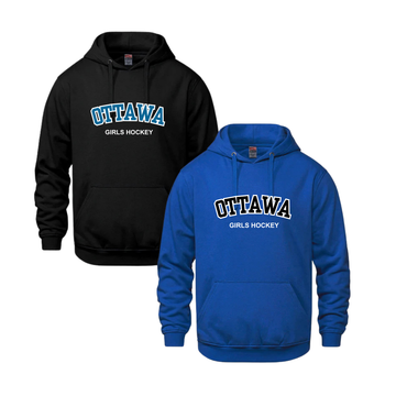 OTTAWA ICE VAULT COTTON HOODIE WITH TWILL APPLIQUE EMBROIDERY
