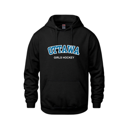 OTTAWA ICE VAULT COTTON HOODIE WITH TWILL APPLIQUE EMBROIDERY